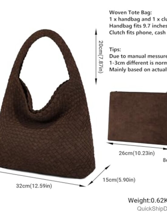 Faux Suede Hobo Handbag with Top Handle and Shoulder Strap - Picture 3 of 7